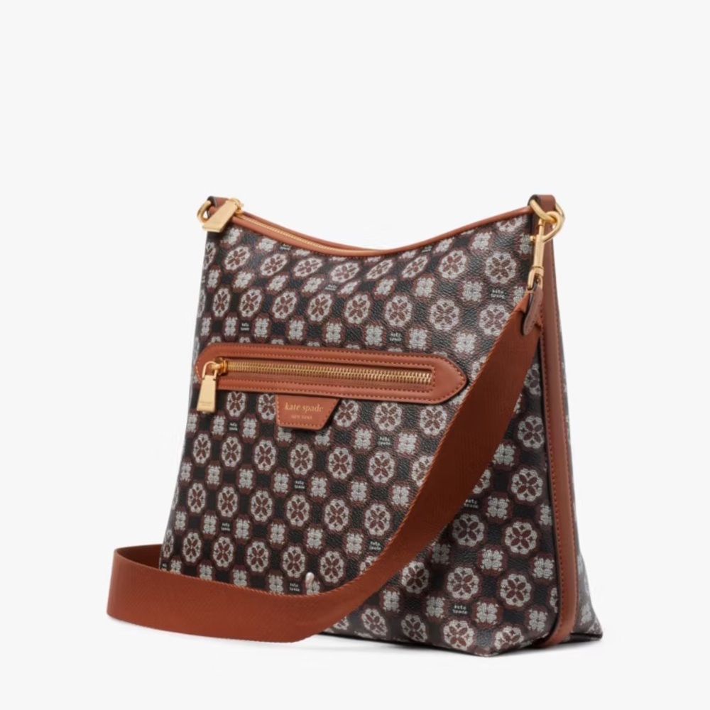 Kate Spade Brown Patterned Crossbody Bag